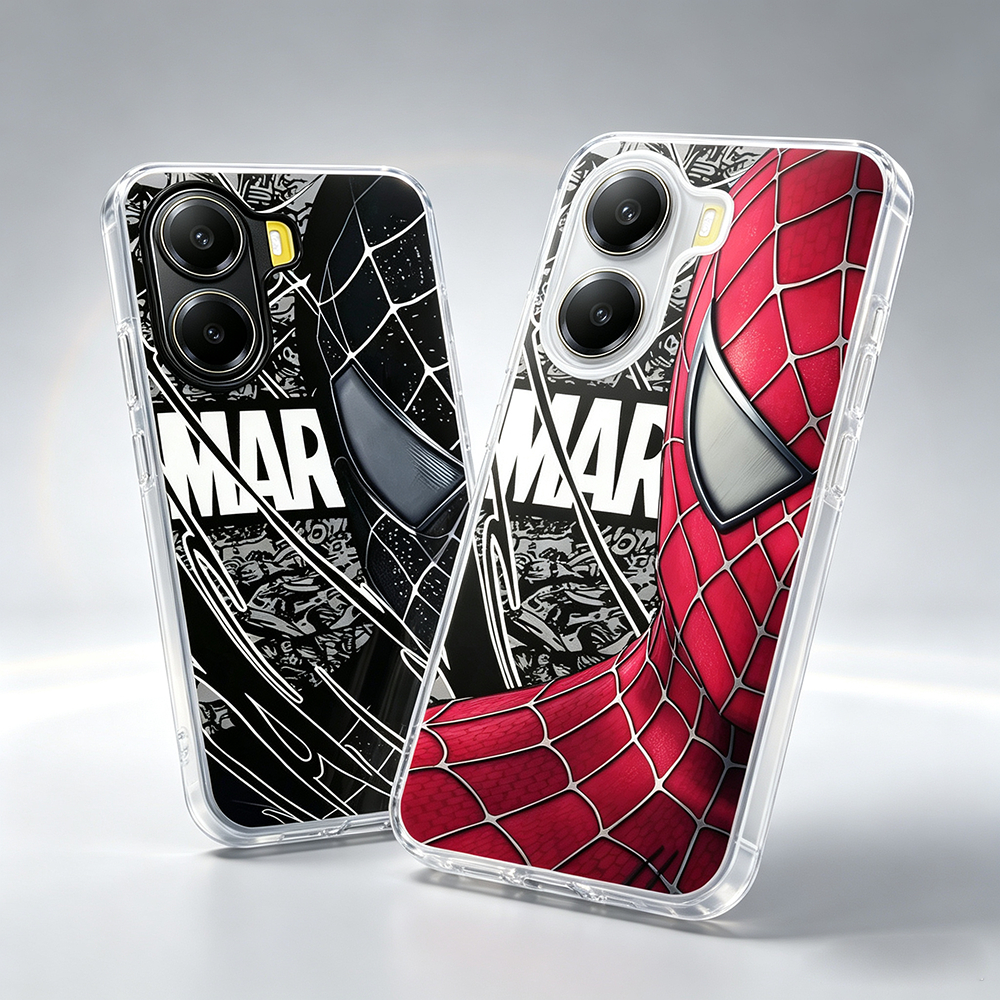อะนิเมะสีแดงและสีดํา Spider-Man กรณี Xiaomi Mi Poco F8 Ultra F7 F6 F5 F4 F3 Pro 5G ปลอก Cool Marvel 