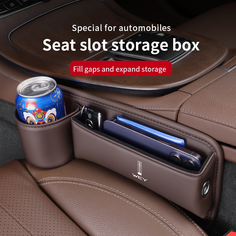 Car Seat Gap Storage กล่องหนังถ้วยสําหรับ Great Wall GWM Wey Coffee 02 01 VV7 VV6
