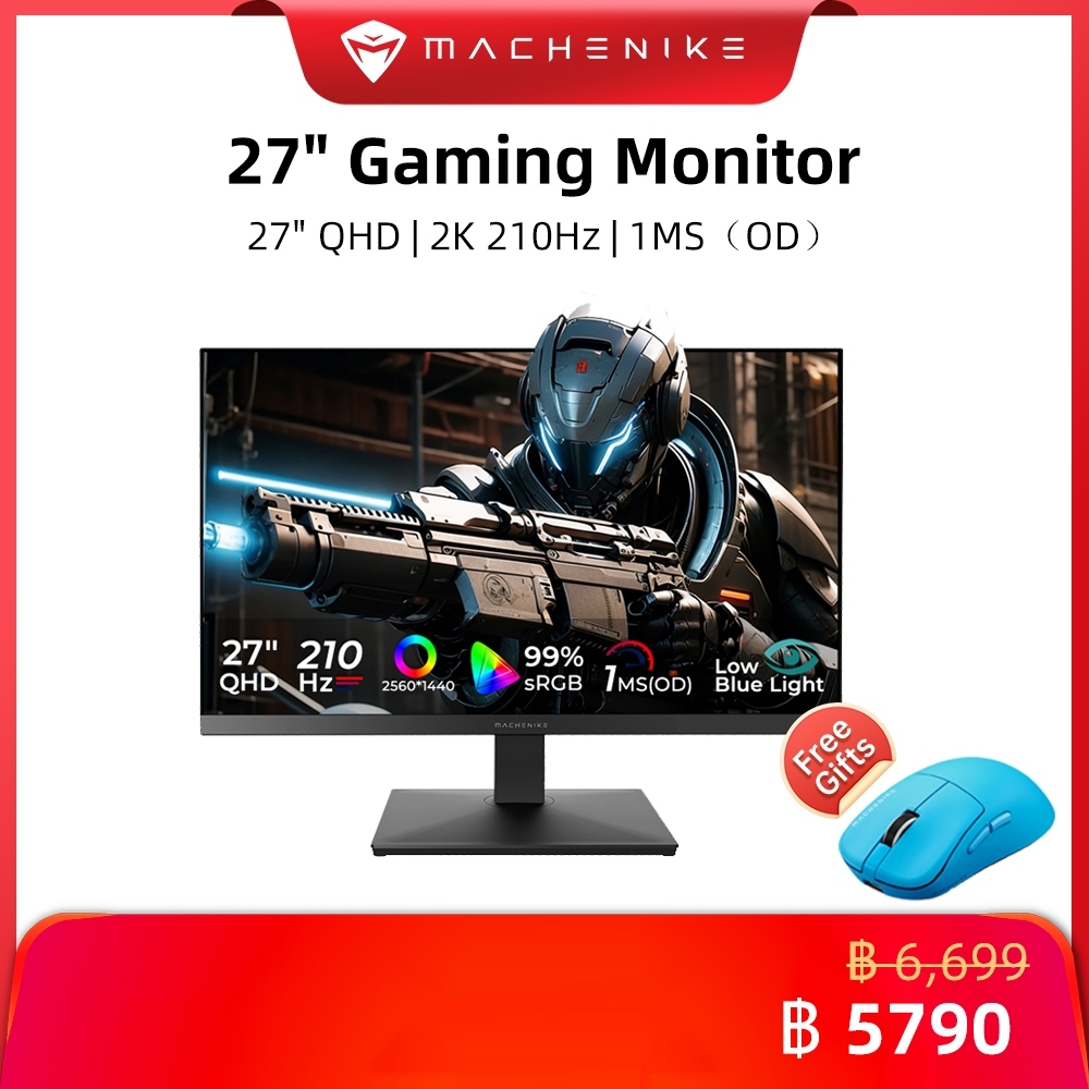 MACHENIKE Gaming Monitor คอมพิวเตอร์ 27" 2K 210Hz Fast IPS Gaming Monitor 1ms QHD 2560x1440 HDR400 F