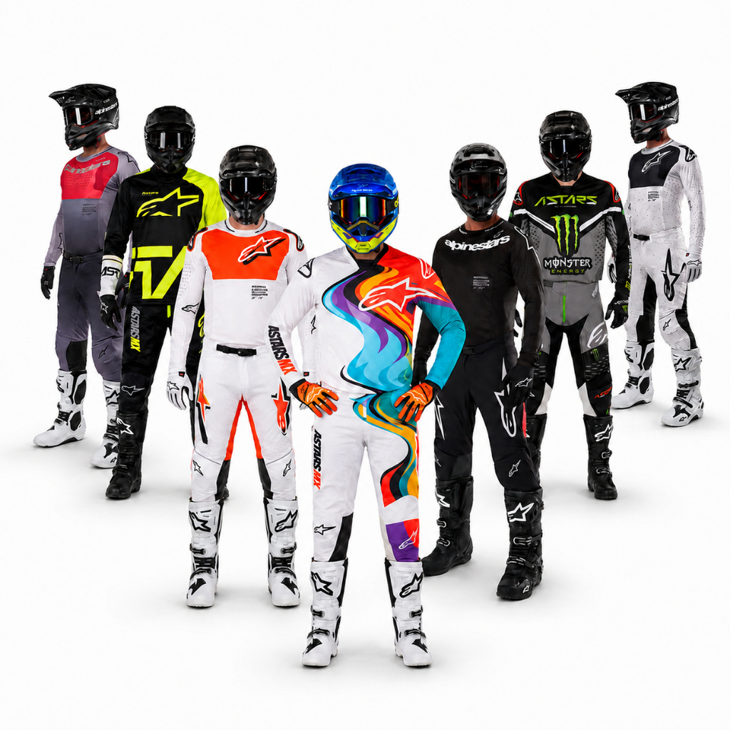 Alpinestars MX Motocross Gear Set Jersey Pants Dirt Bike Enduro Off Road Motorcycle Riding Gear