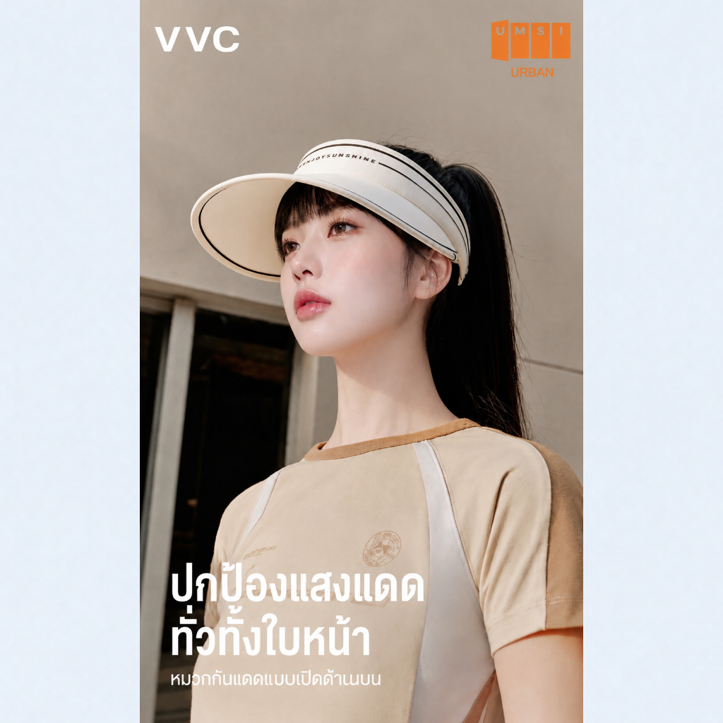 【พร้อมส่งภายในวันที่สั่ง】VVC หมวกกันแดดผู้หญิง UPF50+ ปีกกว้าง สำหรับกีฬากลางแจ้ง