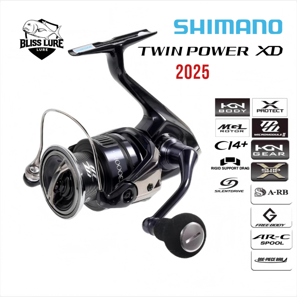 รอกสปินนิ่ง SHIMANO 2025款 Twin Power XD (C3000HG / C3000XG/ 4000PG/ 4000HG / 4000XG/ C5000XG) ของแท้