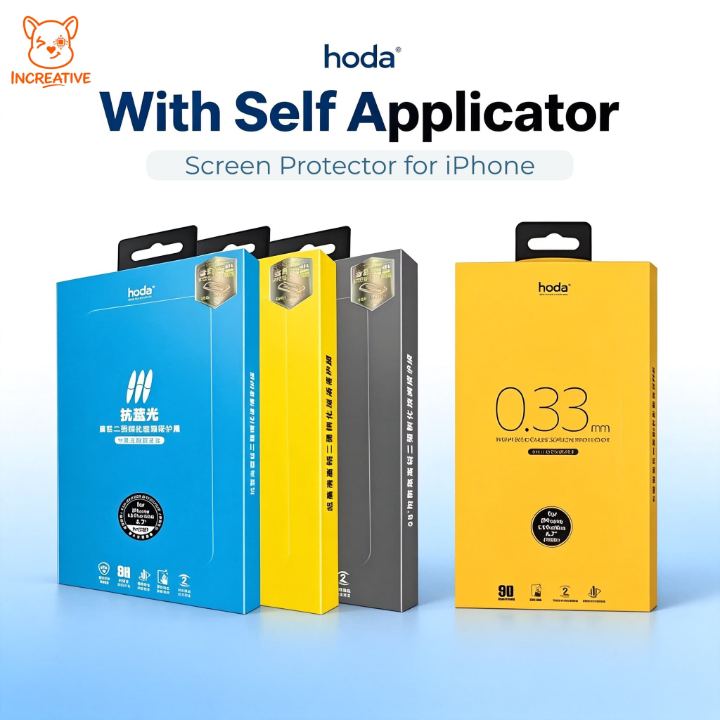 Hoda ฟิล์มกรองแสงกันรอย screen protector สำหรับ iPhone 18/17/16/15 Pro Max/Air - ป้องกันการสะท้อนแสง คุมเข้มความเป็นส่วนตัว ป้องกันรังสีสีฟ้า ครอบคลุมเต็มจอ HD tempered glass