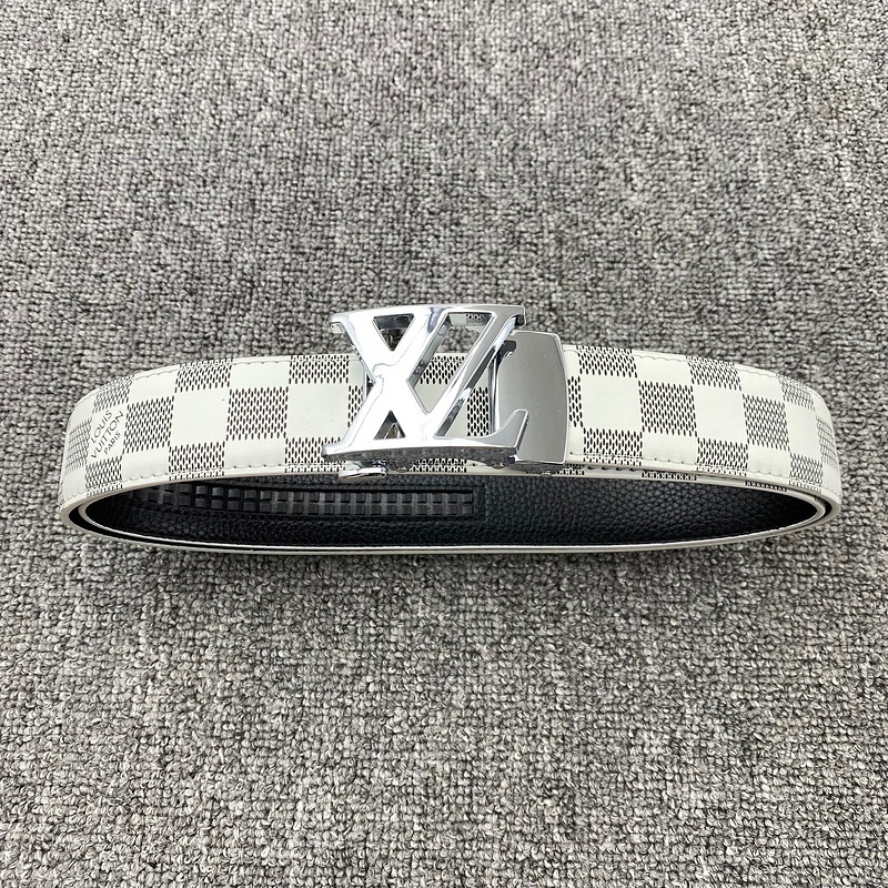 2026 สไตล์ใหม่ Hollow Letter Board Buckle เข็มขัดผู้ชาย 3.5 ซม.Multicolor Checkerboard พิมพ์เข็มขัดอ