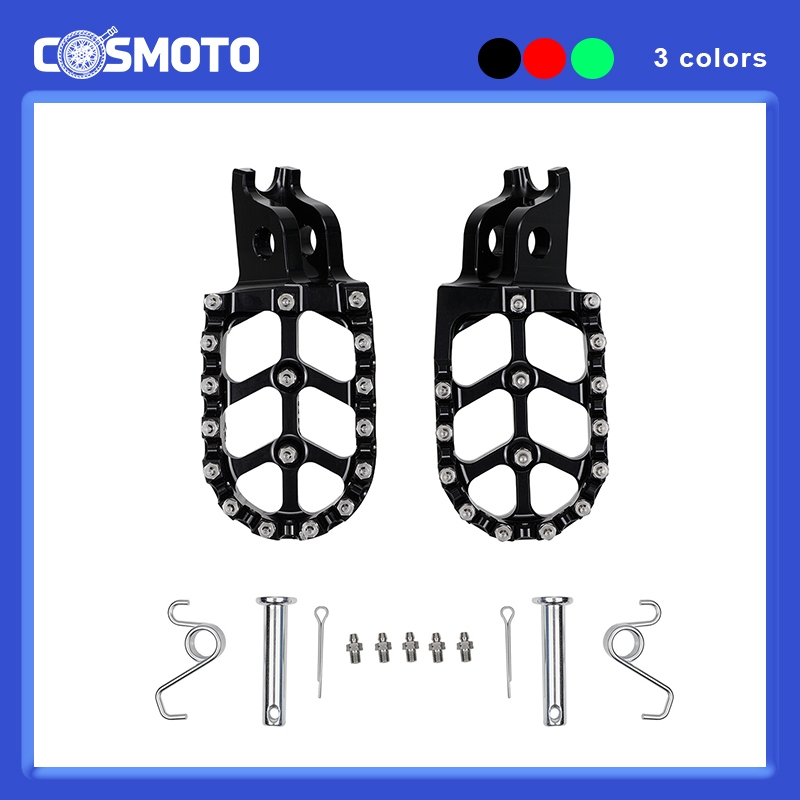 1 คู่ CNC หมุดเท้าอลูมิเนียมสําหรับฮอนด้า CRF300L 450R Kawasaki KX250F 450F Anti-Slip Dirt Bike Foot