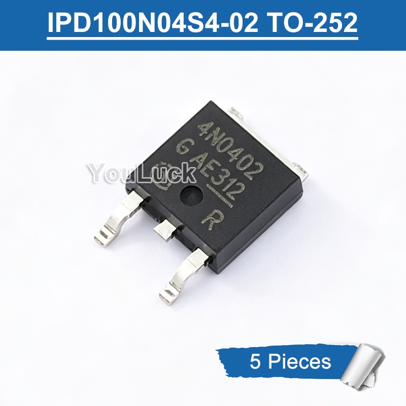 5 ชิ้น 4N0402 TO-252 IPD100N04S4-02 40V/100A N-Channel MODFET ทรานซิสเตอร์ใหม่เดิม