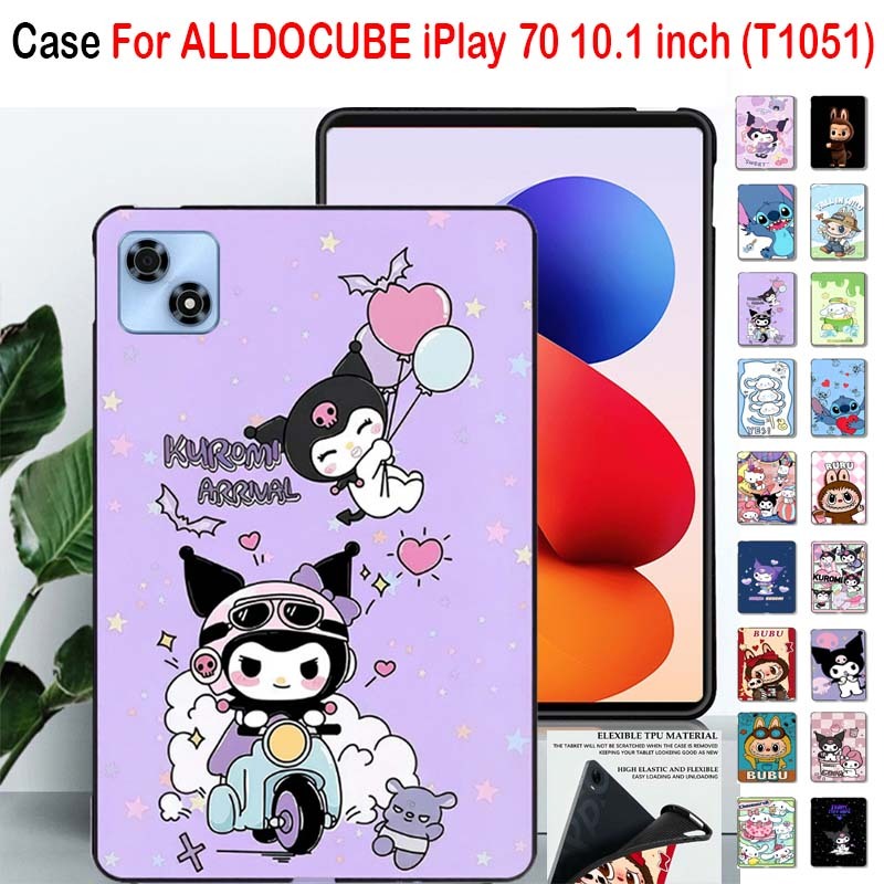 สําหรับ ALLDOCUBE iPlay 70 10.1 นิ้ว (T1051) ความสูงซิลิโคนอ่อนนุ่มกันกระแทกปกหลัง iPlay70 10.1 "2025 แฟชั่นน่ารักการ์ตูนน้ําหนักเบา TPU แท็บเล็ตป้องกันกรณี