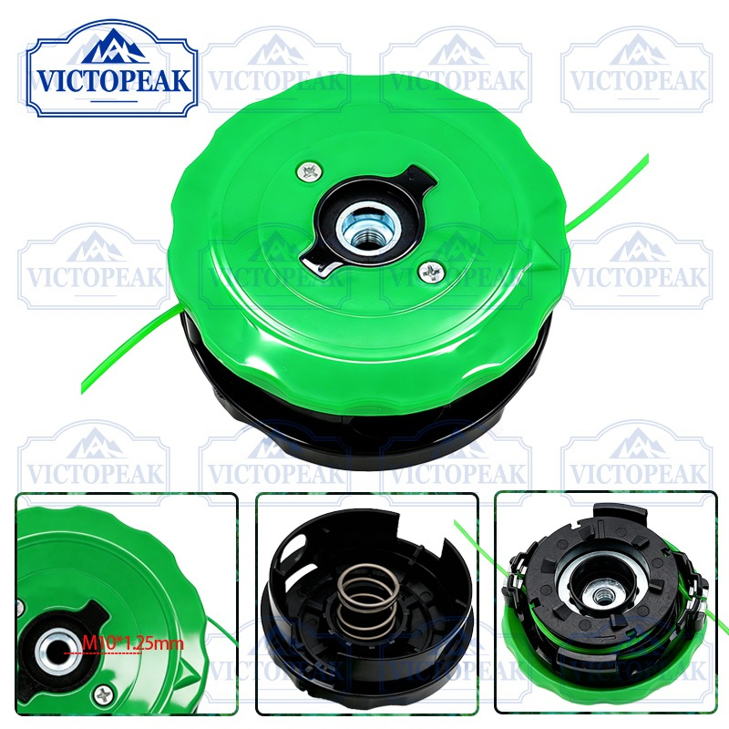 VICTOPEAK กระปุกเอ็นตัดหญ้า ติดตั้งง่ายหัวตัดหญ้าแบบหมุนสําหรับเครื่องตัดแปรงแก๊สเ หัวตัดหญ้า อเนกประสงค์