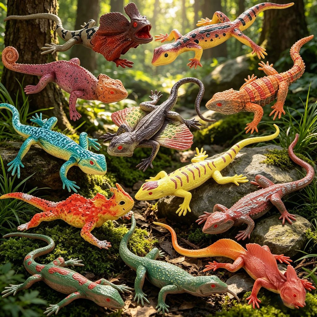 TPR อุณหภูมิ sensitive เปลี่ยนสีจําลองแมลงสัตว์ decompression pinch ของเล่นวิทยาศาสตร์ Lizard magic 