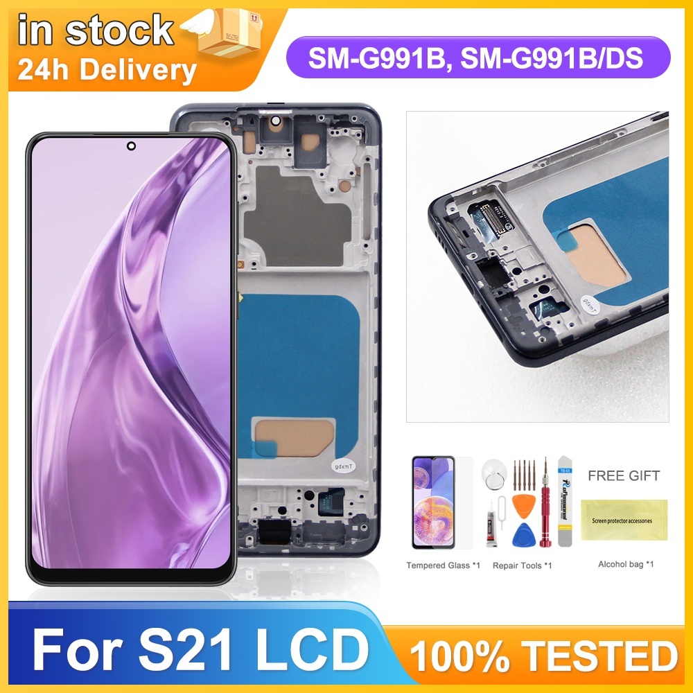 สําหรับ Samsung Galaxy S21 5G LCD SM-G991B, SM-G991B/DS, SM-G991U จอแสดงผล Touch Screen Digitizers เ