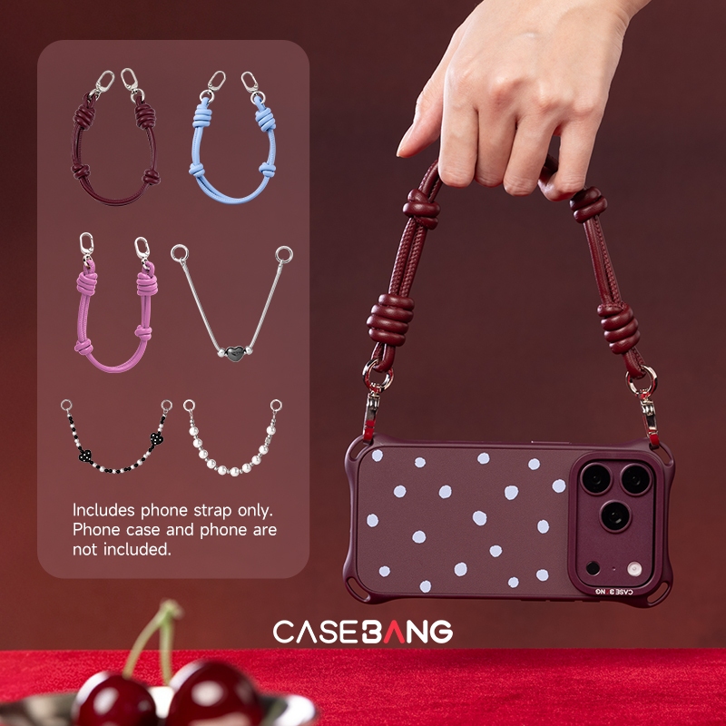 CASEBANG สายรัดข้อมือโทรศัพท์, เชือกเส้นเล็กโทรศัพท์มือถืออเนกประสงค์, เข้ากันได้กับเคสโทรศัพท์ส่วนใหญ่