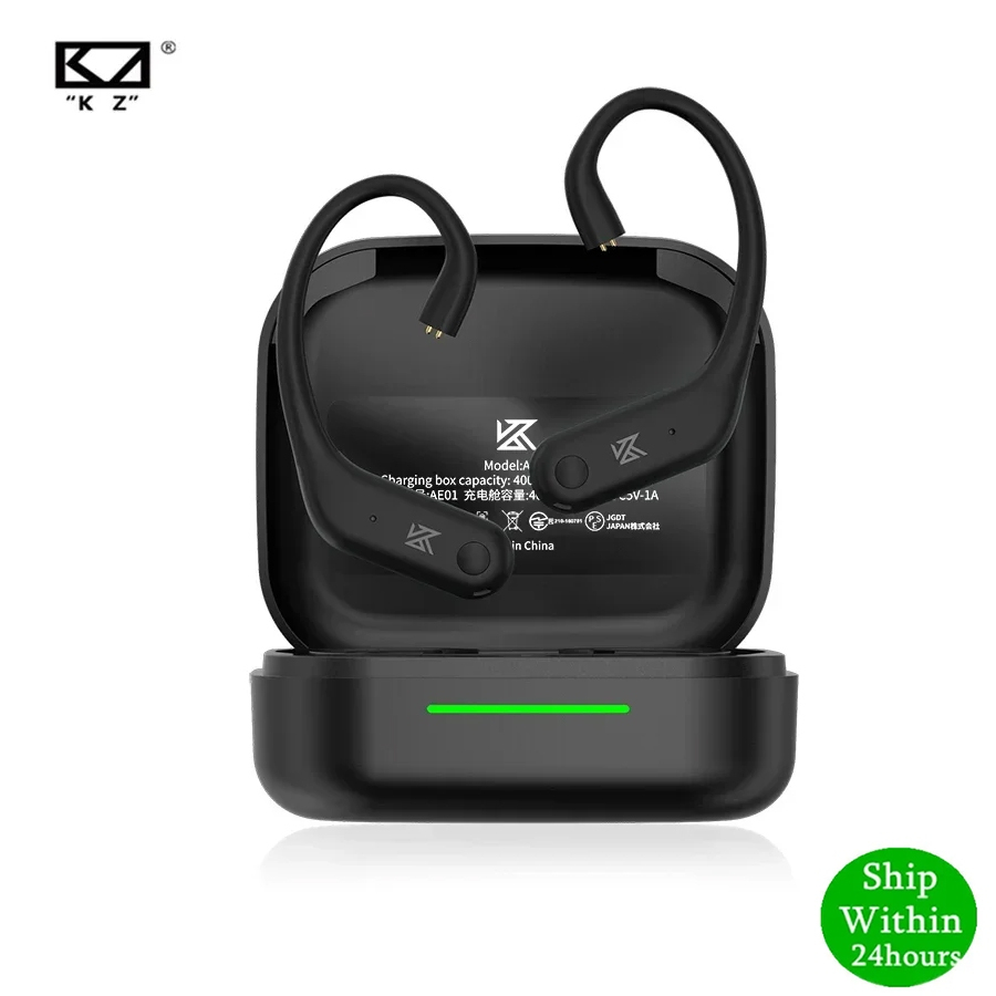 KZ AE01 บลูทูธ 5.4 ไร้สายอัพเกรดสาย HIFI ไร้สายหู Hook C PIN Connector พร้อมเคสชาร์จสําหรับ ZSX ZS10