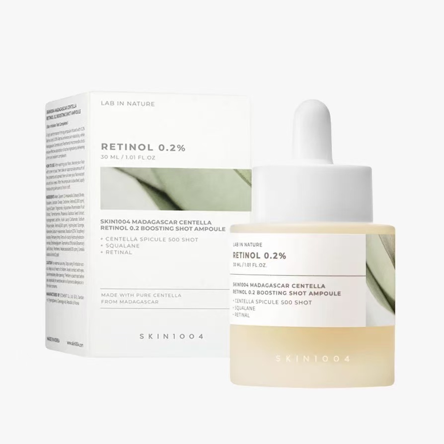 Skin1004 Retinol 0.2% Boosting Shot Ampoule, Skin1004 Centella Retinol Serum 30ml