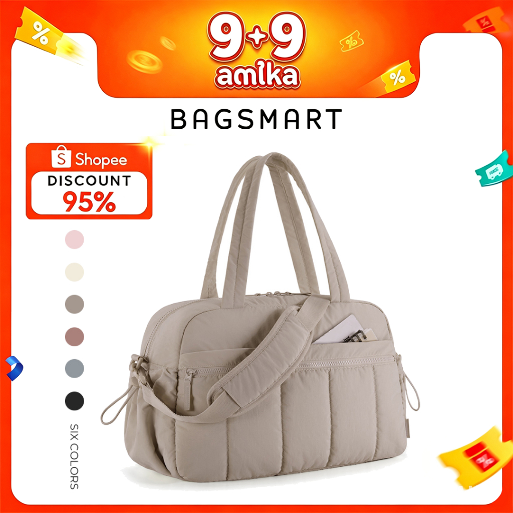 BAGSMART กระเป๋า ความจุขนาดใหญ่ กระเป๋าฟิตเนส แบบแยกแห้ง และเปียก Travel Duffel Bag Gym Bag