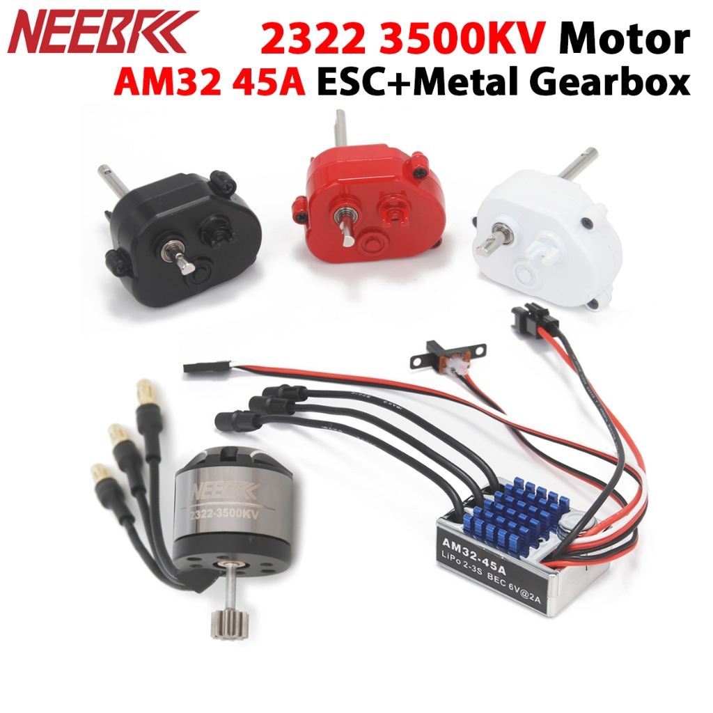 NEEBRC 2322 3500KV Outrunner มอเตอร์ไร้แปรง AM32 45A ESC SM3.0/T โลหะเกียร์สําหรับ RC Crawler รถ MN8
