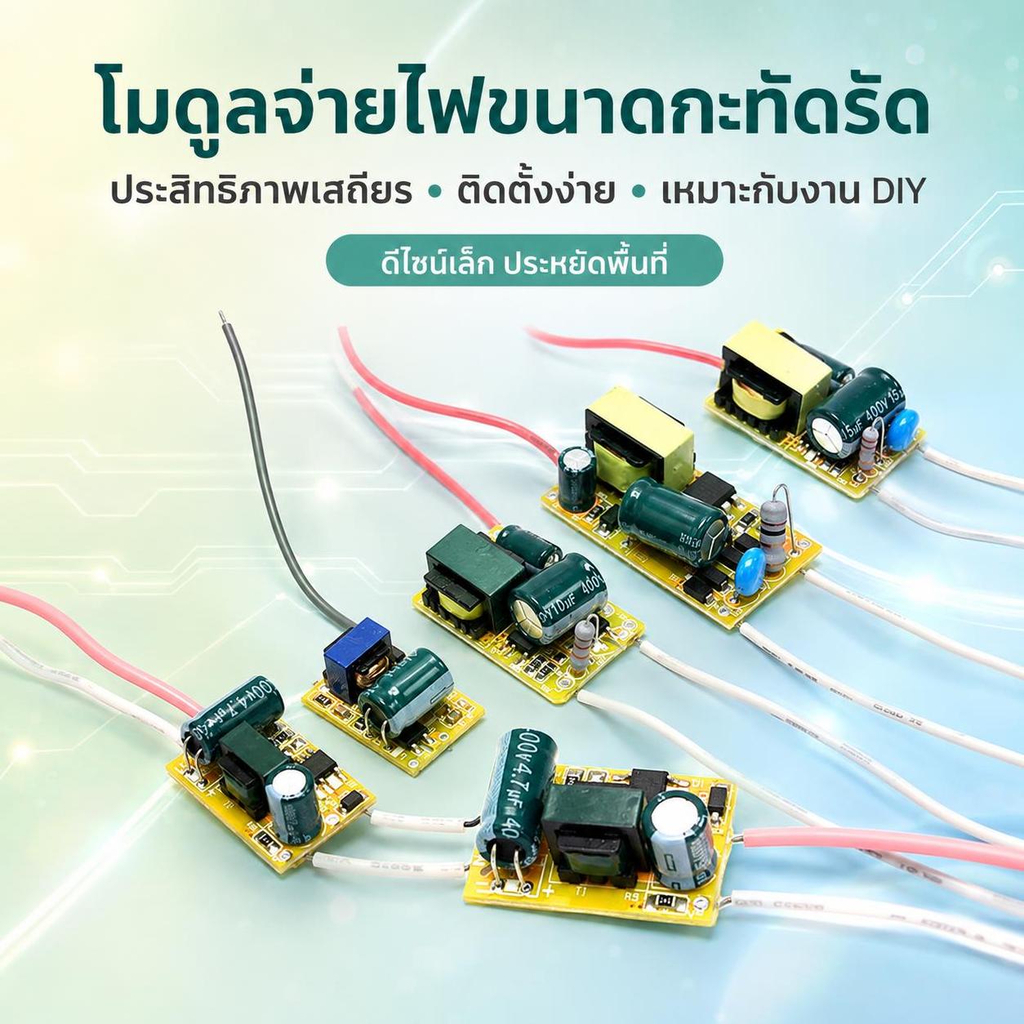 BSG 3W 5W 8W 18W 36W ไฟ LED Driver Supply Transformer Radiating โมดูลบอร์ด บีเอสจี