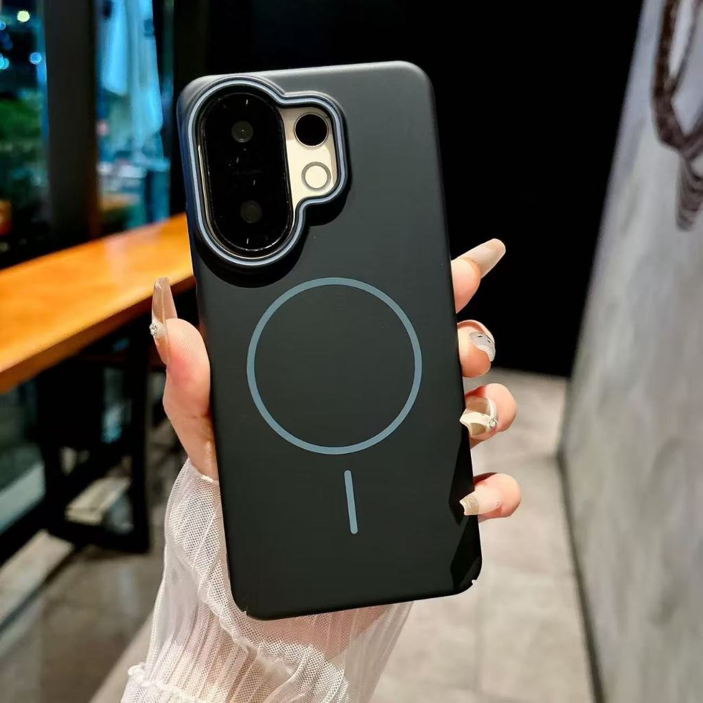 เคสแข็ง PC แม่เหล็กดึงดูดสําหรับ vivo X200 FE (V2503) 5G เคสหรูหรากันกระแทกขัดเคสโทรศัพท์ฝาครอบป้องก