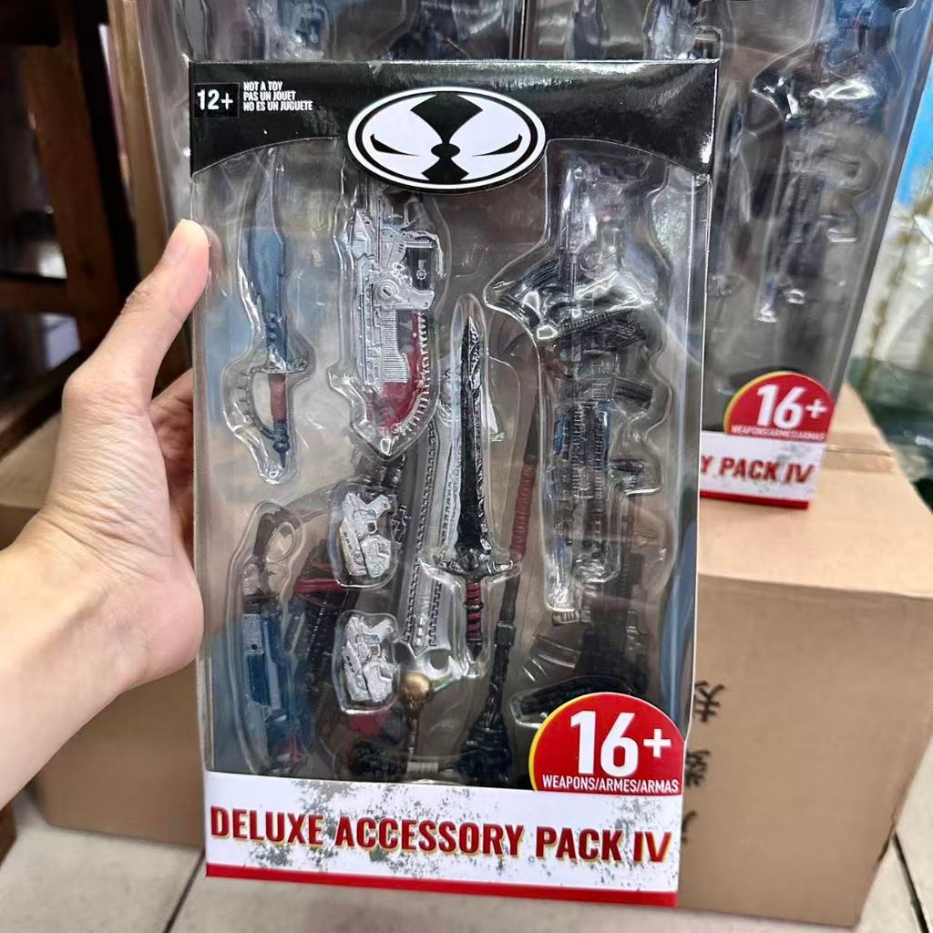McFarlane Weapons Pack Wave 4 - 7" ชุดอุปกรณ์เสริมรูปการกระทํา, ชิ้นส่วนชุดโมเดลที่รองรับสําหรับตัวเ