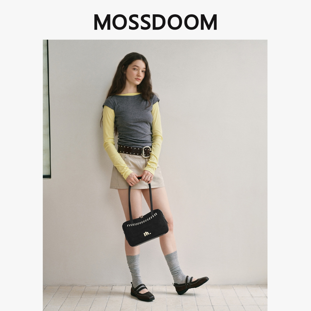 MOSSDOOM حقيبة كتف Nerivy شامواه مع علبة — صورة 5