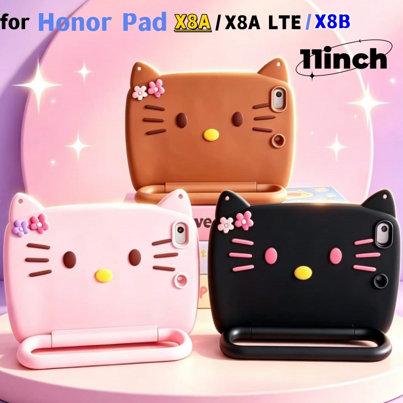 เคสซิลิโคนสําหรับ Honor Pad X8B X8A LTE แท็บเล็ต 11 นิ้ว 2024 PADX8A NDL2-W09 NDL-W09 NDL-L09 วงเล็บ