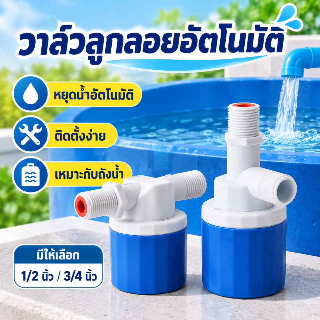 1/2 "3/4" วาล์วควบคุมระดับน้ําอัตโนมัติลูกลอยวาล์วถังทาวเวอร์สระว่ายน้ําลอยสวิทช์น้ําเข้าวาล์วหยุดอัตโนมัติ