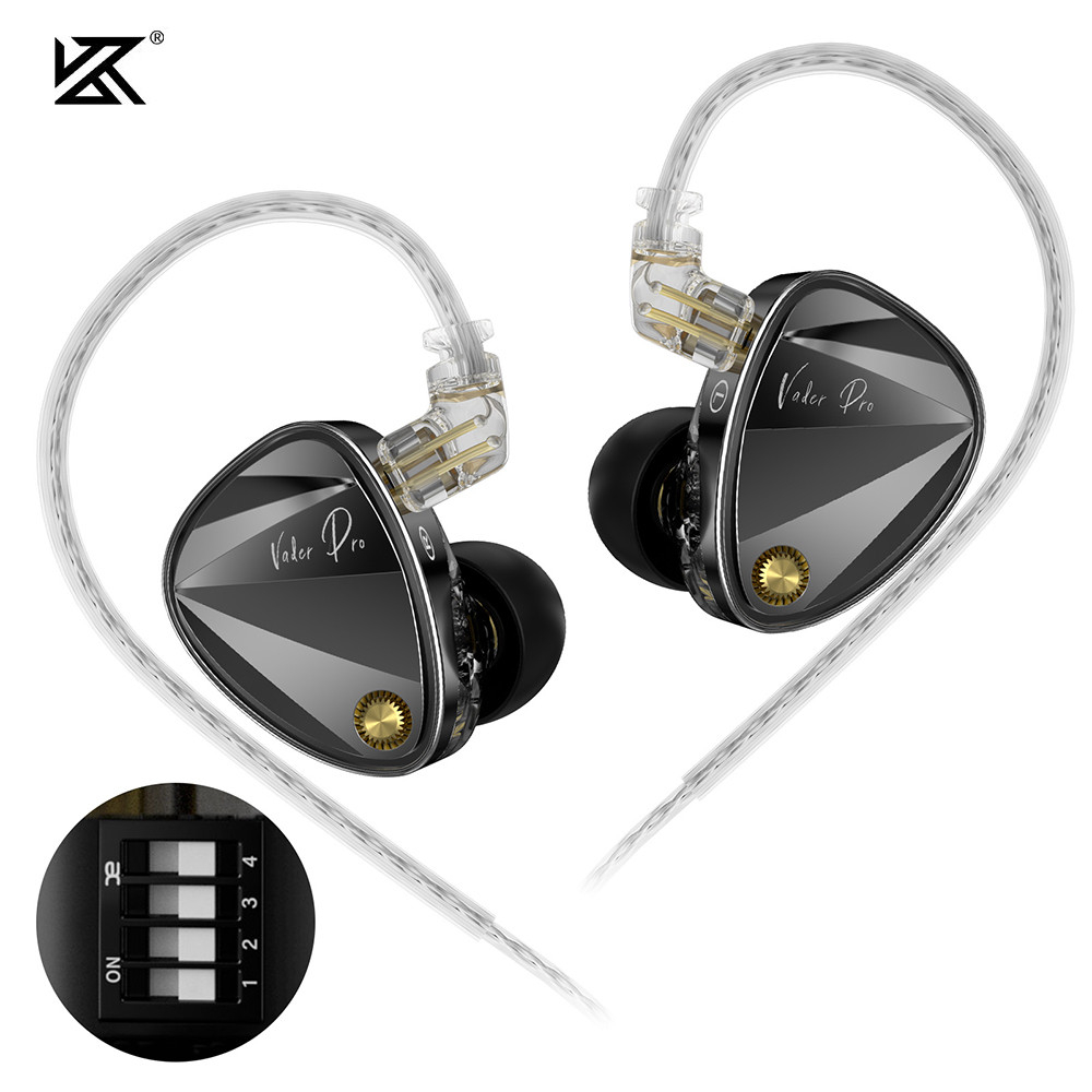KZ Vader PRO Hifi Bass ในหูฟัง 6-Driver Dynamic IEM , Tuned Sound Profies ชุดหูฟังเพลง 2PIN สาย