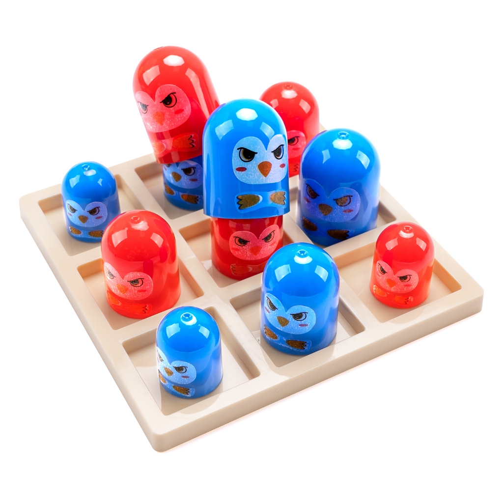 Tic Tac Toe เกมสําหรับเด็กซ้อนถ้วยโต๊ะเกมของเล่นแบบโต้ตอบเกมกระดานการศึกษาการแข่งขันของเล่นสําหรับเด