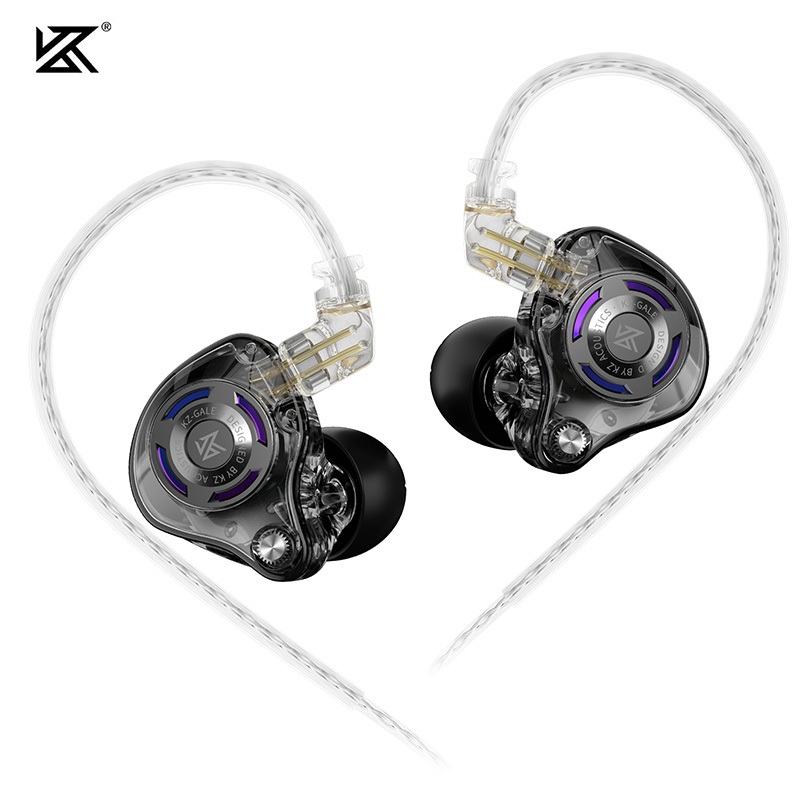 KZ Gale หูฟังชนิดใส่ในหูในตัว 3.5 มม. \ การ์ดเสียงสําหรับเล่นเกมรุ่นหูฟัง HIFI Dynamic DJ หูฟังเอียร
