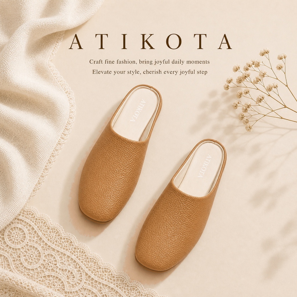 Atikota รองเท้าแตะแฟชั่นสำหรับผู้หญิง ออกแบบให้สวมใส่ง่าย มีระบบระบายอากาศดี สวมได้ในหลากหลายโอกาสและชุด