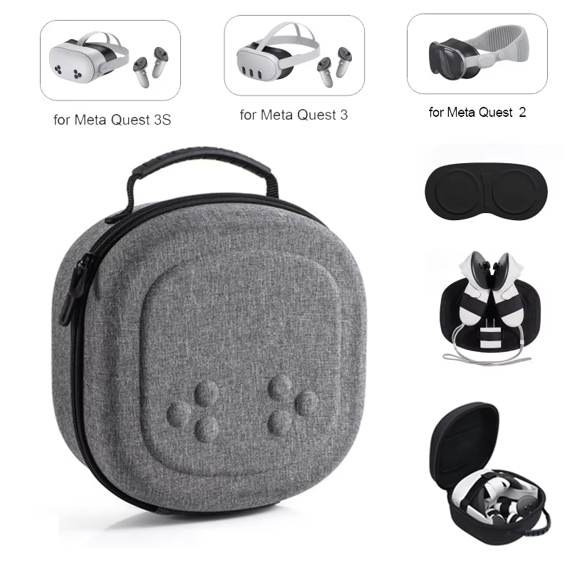 กระเป๋าเก็บสําหรับ Meta Quest 3/Quest 3S/Vision Pro Scratch-proof Compact กระเป๋าถือสําหรับ Meta Que