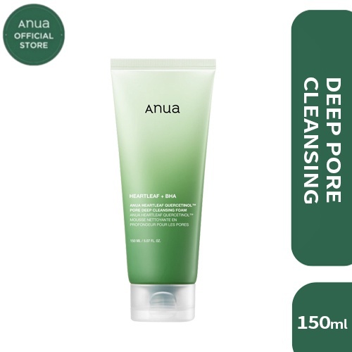 ANUA : HEARTLEAF QUERCETINOL PORE DEEP CLEANSING FOAM โฟมขจัดความมันส่วนเกิน 150ml