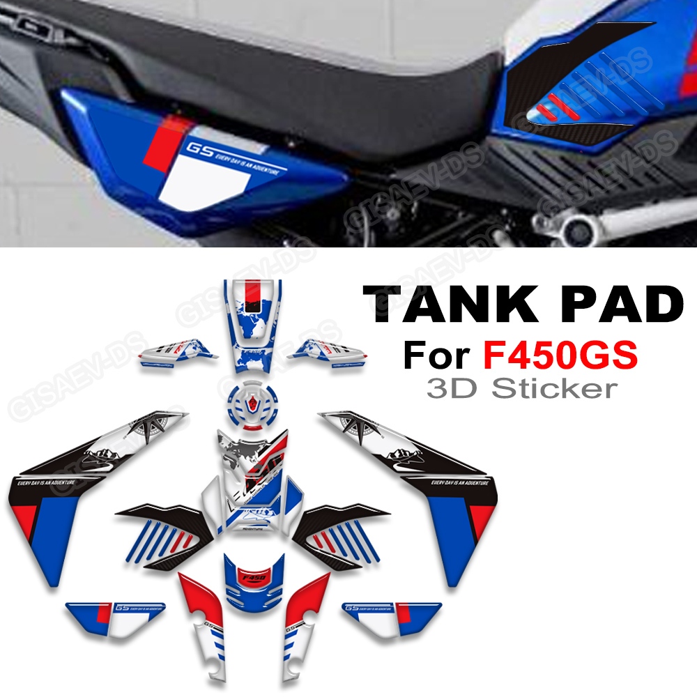 สําหรับ BMW F450GS F450 F 450 GS ADV ผจญภัยรถจักรยานยนต์ Pad TankPad ฝาครอบ Grips แก๊สการใช้เข่าสติก