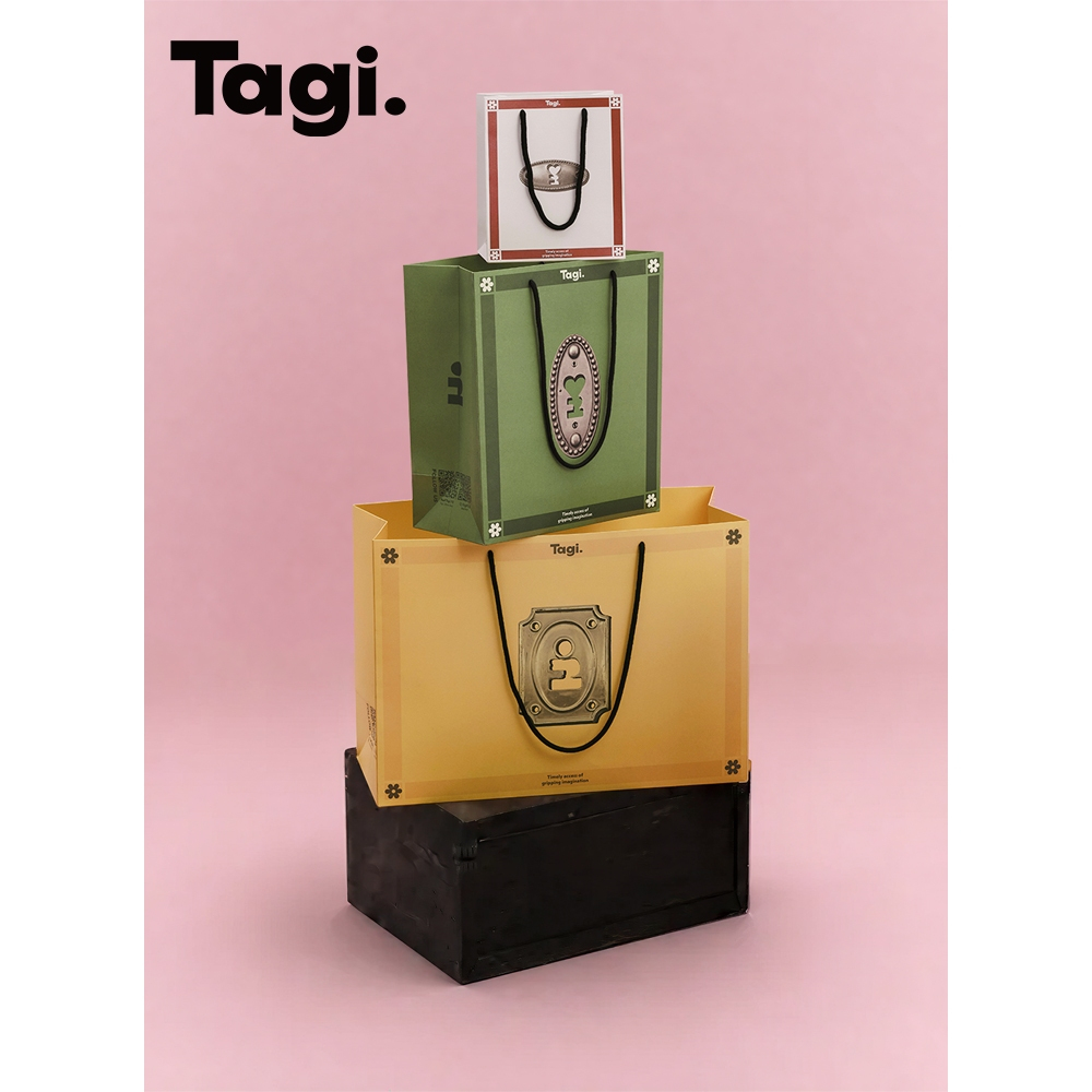 Tagi. Shopping Gift Bag New Edition Gift Bag Handbag Package Bag กระเป๋าช้อปปิ้งคอลเลกชันใหม่