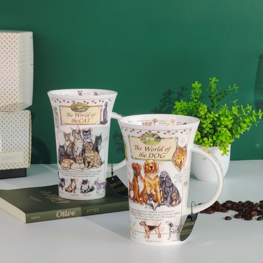 Xianxianjia DUNOON DUNOON ที่มีชื่อเสียง Cat Bone China ‖ แก้วน้ํา