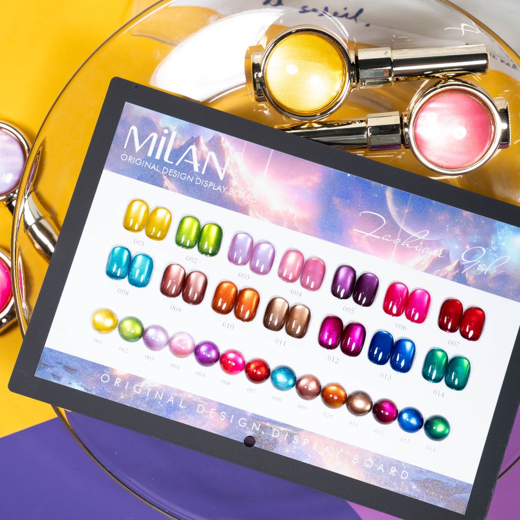 เจลเล็บ MILAN Cat Eye 14 สี | เจลแม่เหล็กตาแมว เนื้อซาติน | สีชัด ติดทนนาน | สร้างเอฟเฟกต์แสงได้ทันที | สำหรับงานเล็บมืออาชีพ (พร้อมใช้งาน) ขับผิว ดูดีทุกวัน ใช้ได้ทุกโอกาส (พร้อมใช้งาน)