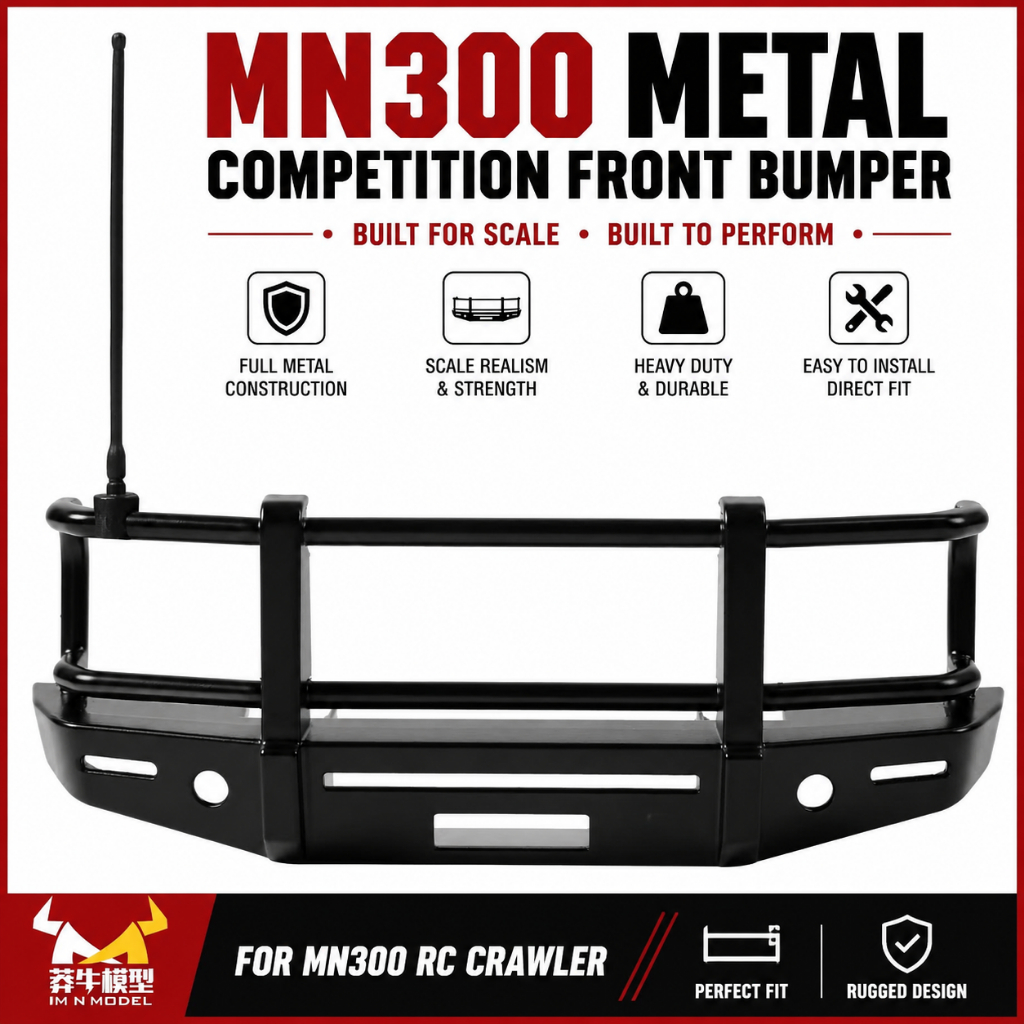 ZenithRC MN300 MN300S โลหะเต็มรูปแบบการแข่งขันกันชนหน้า Bull Bar อะไหล่อัพเกรดสําหรับ MN รุ่น 1/12 RC Crawler รถบรรทุกอุปกรณ์เสริม