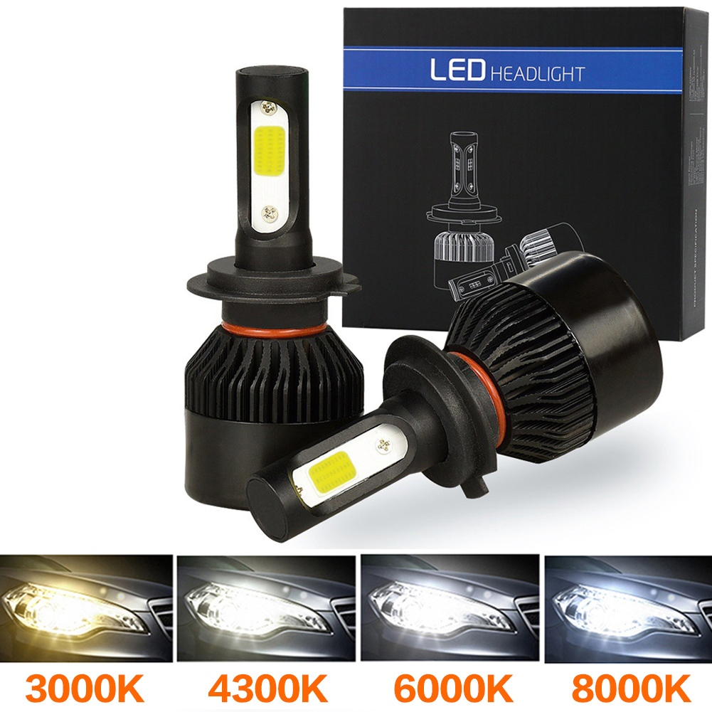 โคมไฟตัดหมอก LED 10000LM H4 H1 H7 H8 H9 H11 H16 9005 HB3 9006 HB4 4300K 6000K 8000K สําหรับรถยนต์ รถจักรยานยนต์