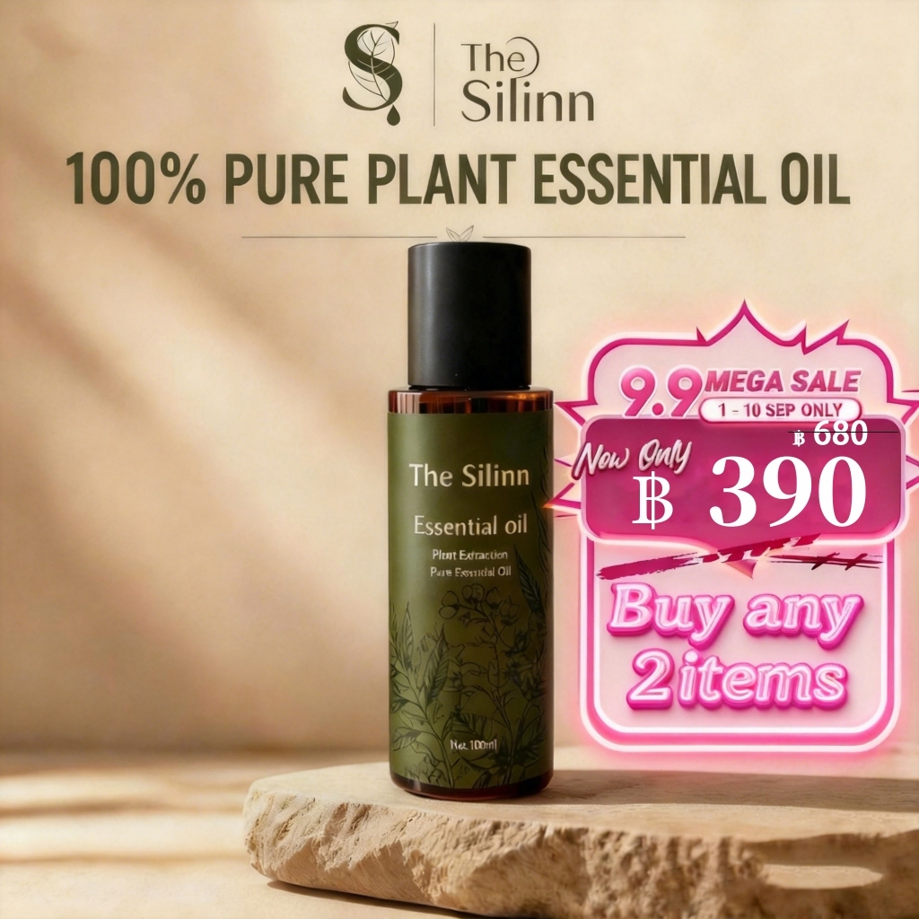 น้ํามันหอมระเหยบริสุทธิ์เครื่องอโรมากลิ่นหอมThe Silinn100% พืชธรรมชาติบําบัดกลิ่นโรงแรมหรูหรา 100ML