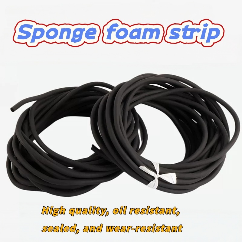Sanyuan BP Foam Round Strip Black EPDM Sponge Rubber Strip Cabinet Equipment Sealing Foam Round Stri