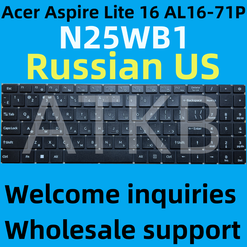 N25WB1 A cer Aspire Lite AL16-71P-71HX แป้นพิมพ์แล็ปท็อปกระเป๋าแล็ปท็อปคีย์บอร์ดหน้าจอปกหลังบานพับ B