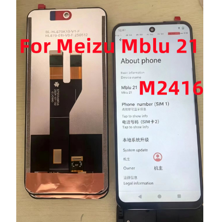 สําหรับ Meizu Mblu 21 4G M2416 จอแสดงผล LCD หน้าจอสัมผัสจอแสดงผล LCD
