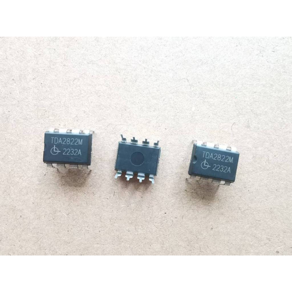((10 ชิ้น) TDA2822M TDA2822 Dual Audio Power Amplifier Chip IC DIP-8