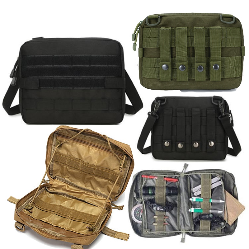 WeSpo Tactical Men Toiletries Travel Bag พร้อมสายสะพายไหล่ Waterproof Organizer tools Storage Pouch