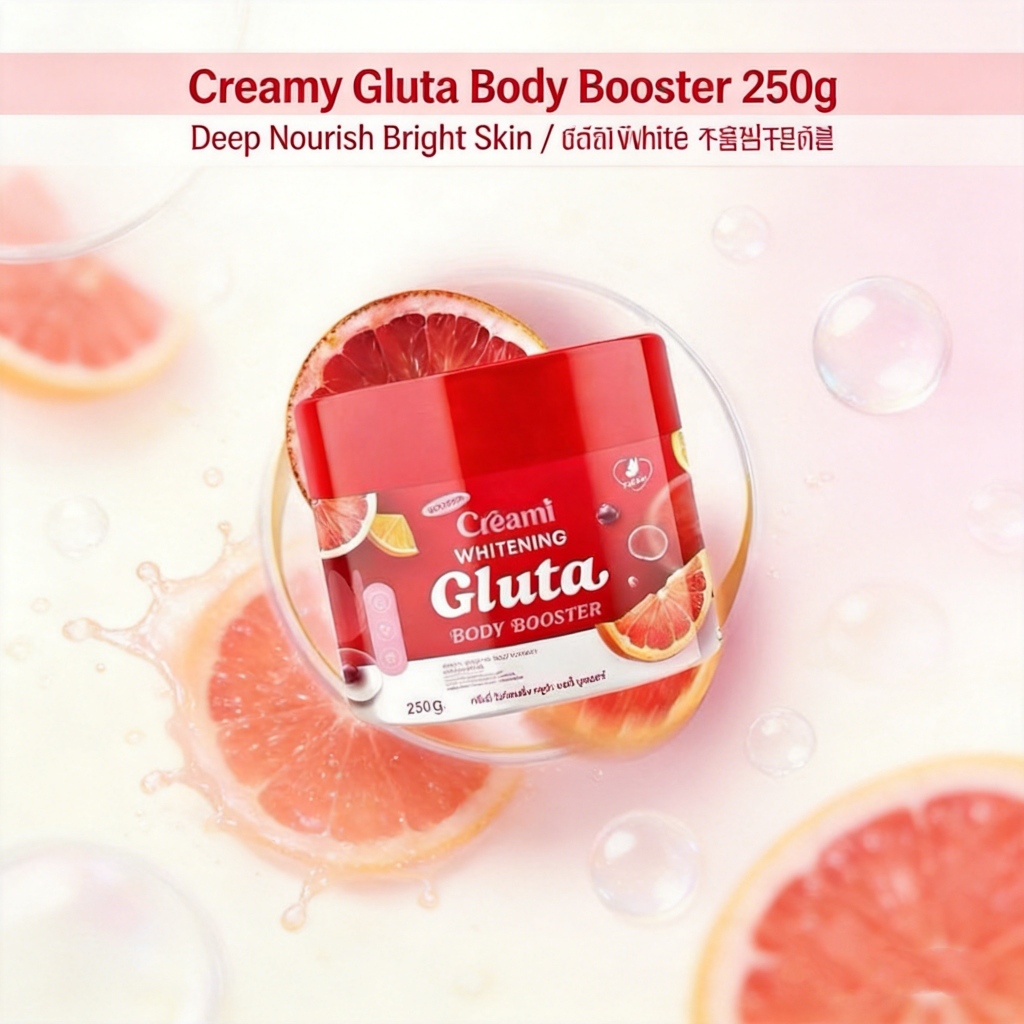ครีมไวท์เทนนิ่งกลูต้า Body Booster 250g โสมนําเข้าเกาหลี Soothing Long Lasting Hydration Body Cream