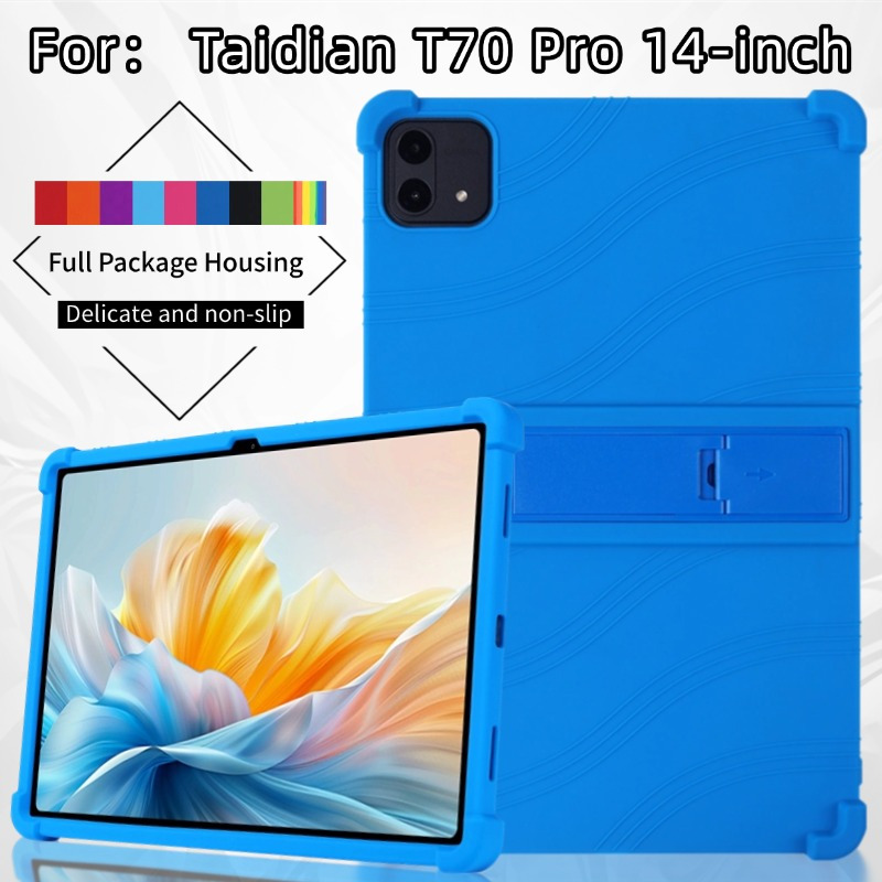 เคสแท็บเล็ตสําหรับ Teclast T70 Pro 14 นิ้ว 2026 เคสแท็บเล็ตซิลิคอนนุ่มพิเศษขาตั้งปกป้องฝาครอบเชลล์
