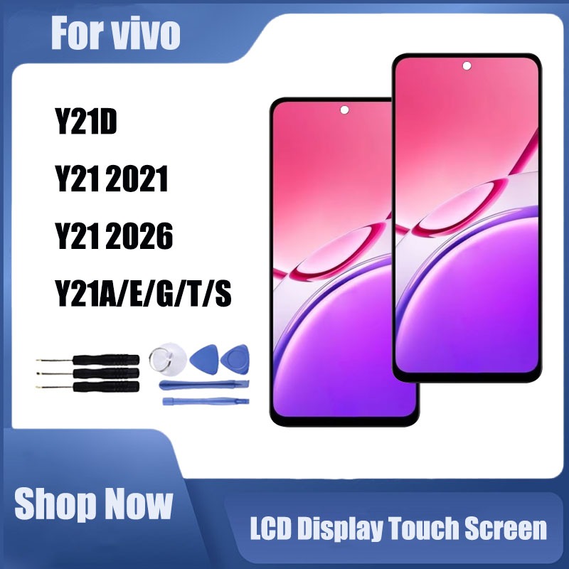 สําหรับ vivo Y21D Y21 5G Y21A Y21E Y21G Y21T Y21S จอแสดงผล LCD หน้าจอสัมผัสเปลี่ยน