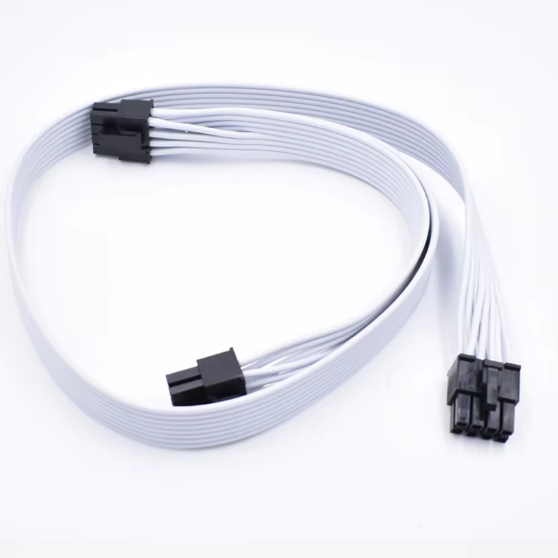 สีขาว PSU 8 Pin ชาย Dual PCIe 8 (6+2) Pin ชาย PCIE สําหรับ Corsair ประเภท 4 Modular CX650F RGB/RM550