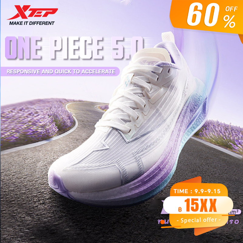 【xtep】one piece 5.0 | รองเท้าวิ่งสำหรับผู้หญิงรุ่นใหม่ ทนทานและทนต่อการสึกหรอ เหมาะสำหรับการทดสอบสมร