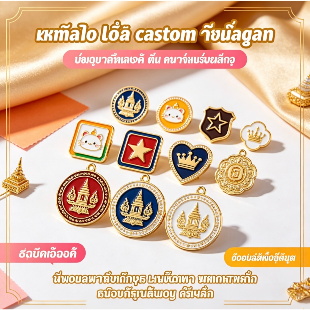 【5 ชิ้นขึ้นไป】เข็มกลัดโลหะแบบกำหนดเอง ป้ายโลหะ ป้ายเคลือบ โลโก้ เข็มกลัดบริษัท Custom Enamel Pin Bad