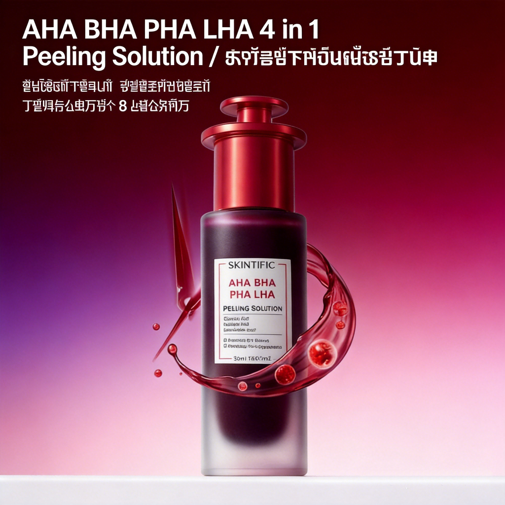 SKINTIFIC AHA BHA PHA LHA Peeling Solution 30ml 4 in 1 Gentle Exfoliate Smooth Pore Rinning Brighten